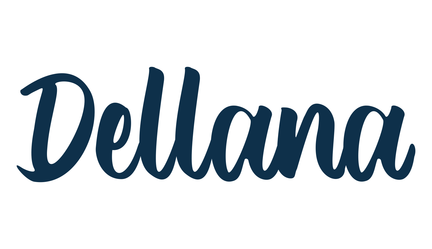 Dellana, script handwritten fancy decorative calligraphy font preview