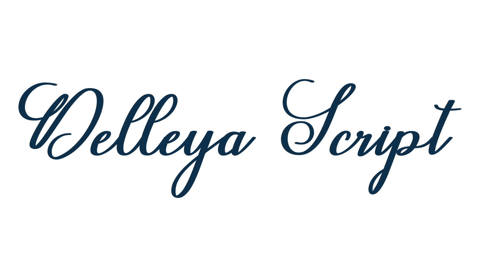 Delleya Script, script calligraphy fancy decorative font preview