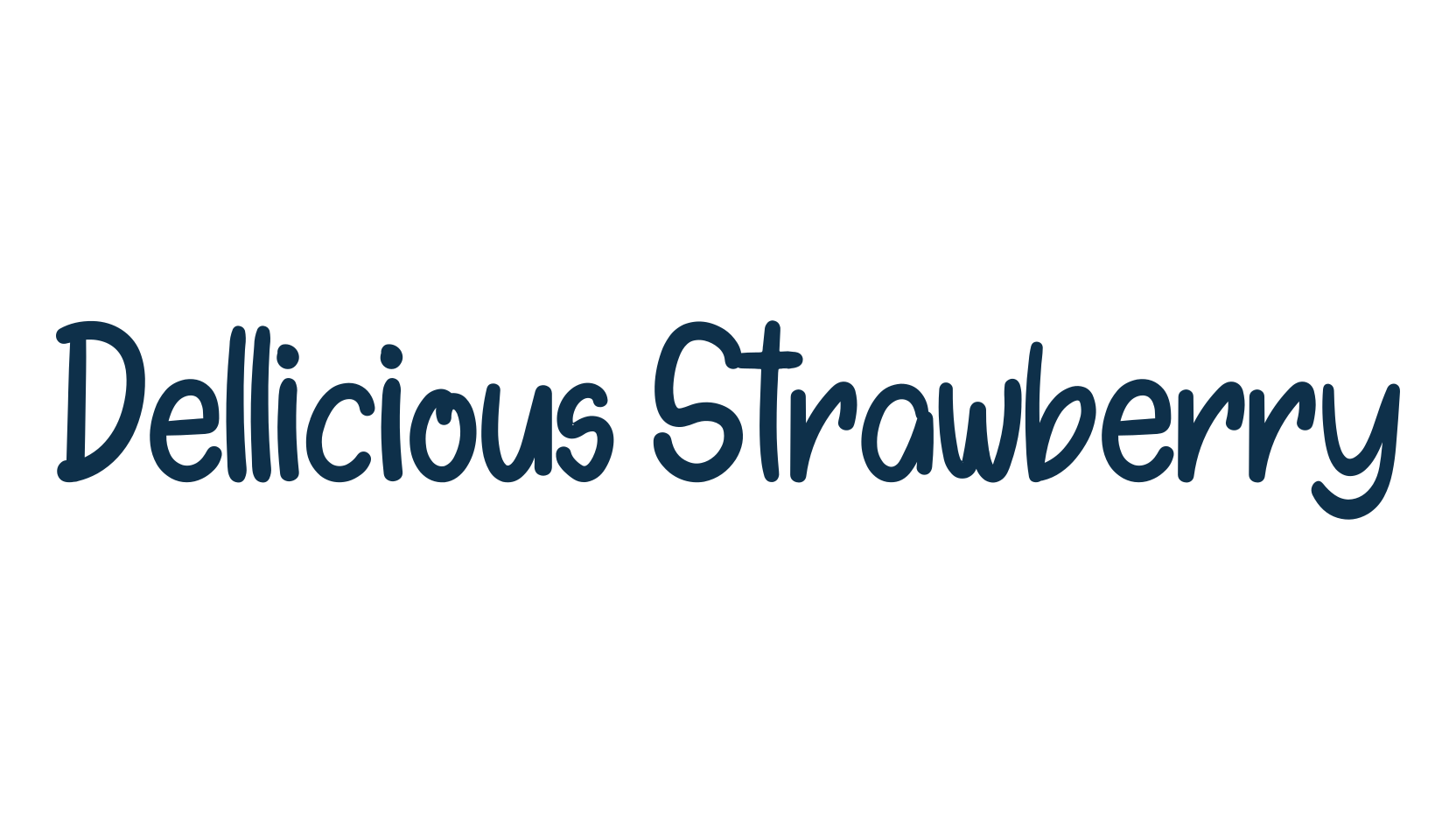 Dellicious Strawberry, script handwritten fancy decorative calligraphy font preview