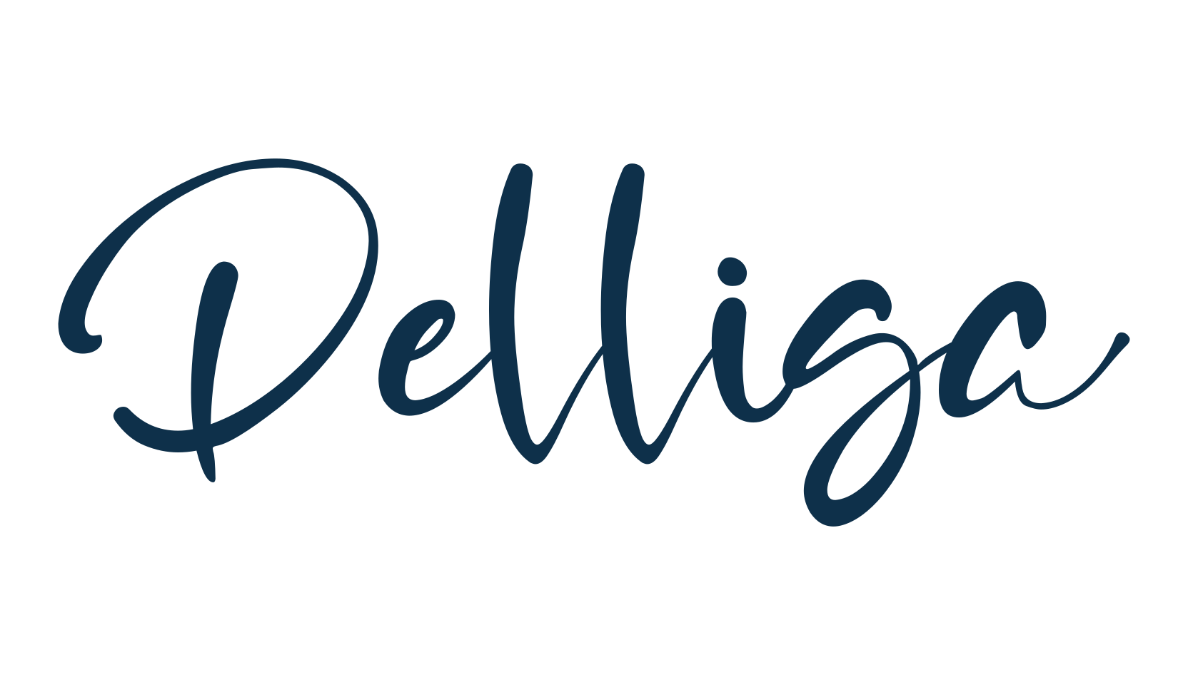 Delliga, handwriting font preview
