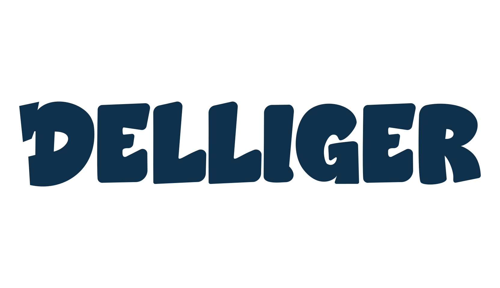 Delliger, script graffiti fancy decorative calligraphy font preview