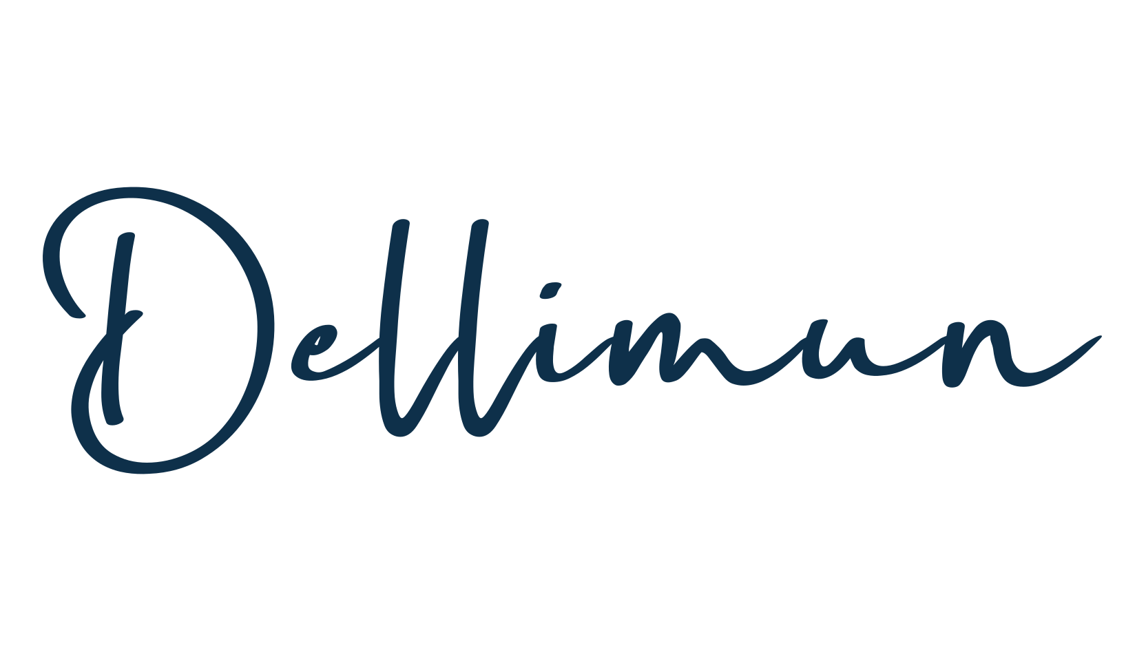 Dellimun, script handwritten fancy decorative calligraphy font preview