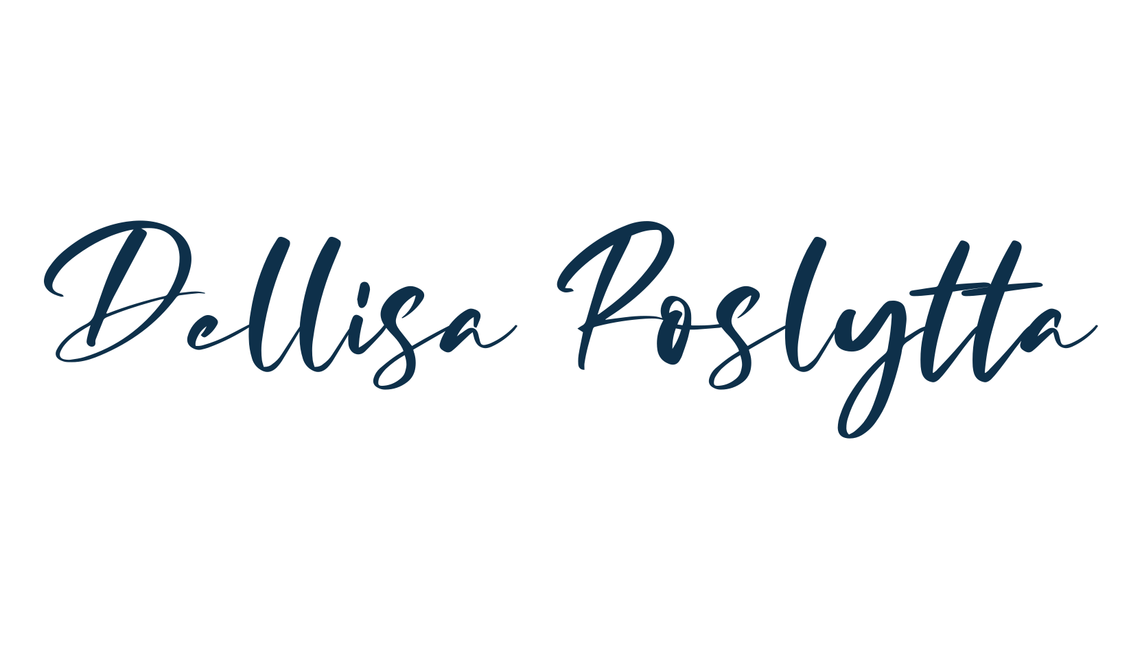 Dellisa Roslytta, script handwritten fancy decorative calligraphy font preview