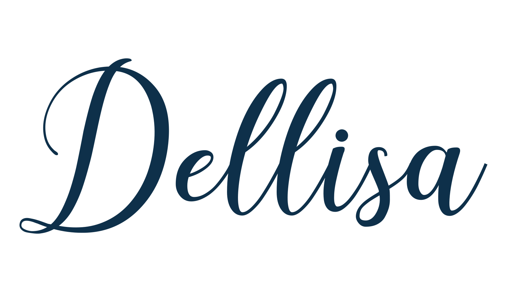 Dellisa, calligraphy font preview