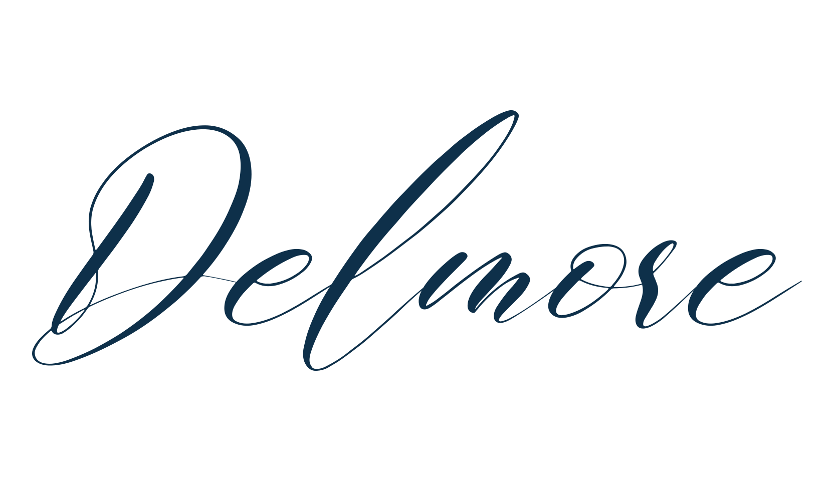 Delmore, script calligraphy fancy decorative font preview