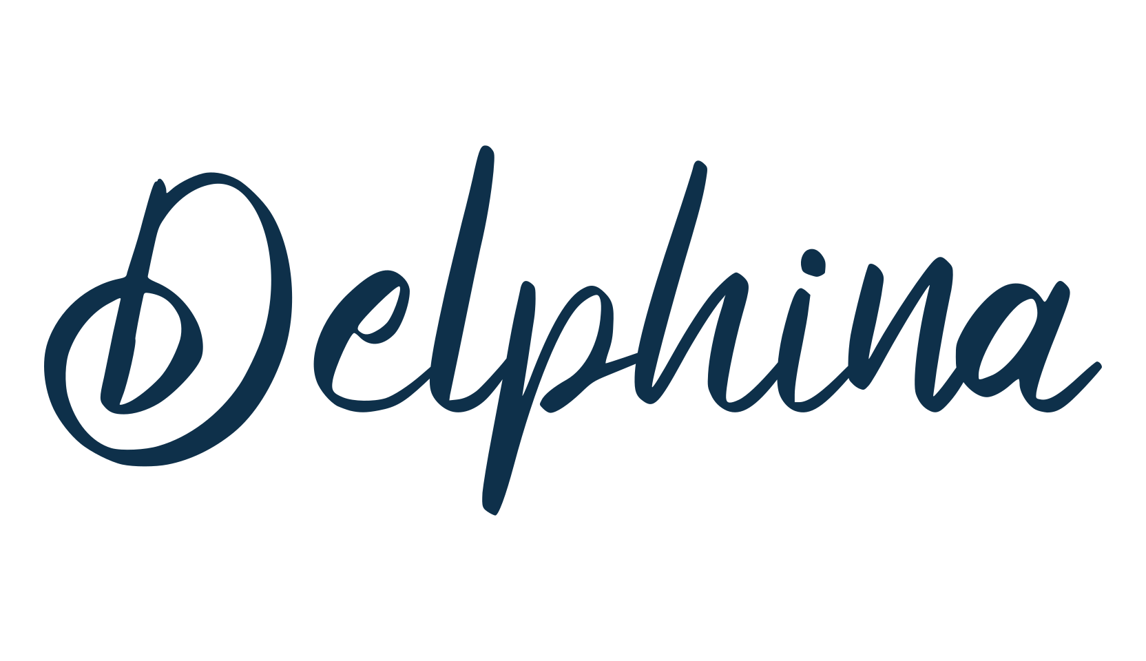 Delphina, script handwritten fancy decorative calligraphy font preview