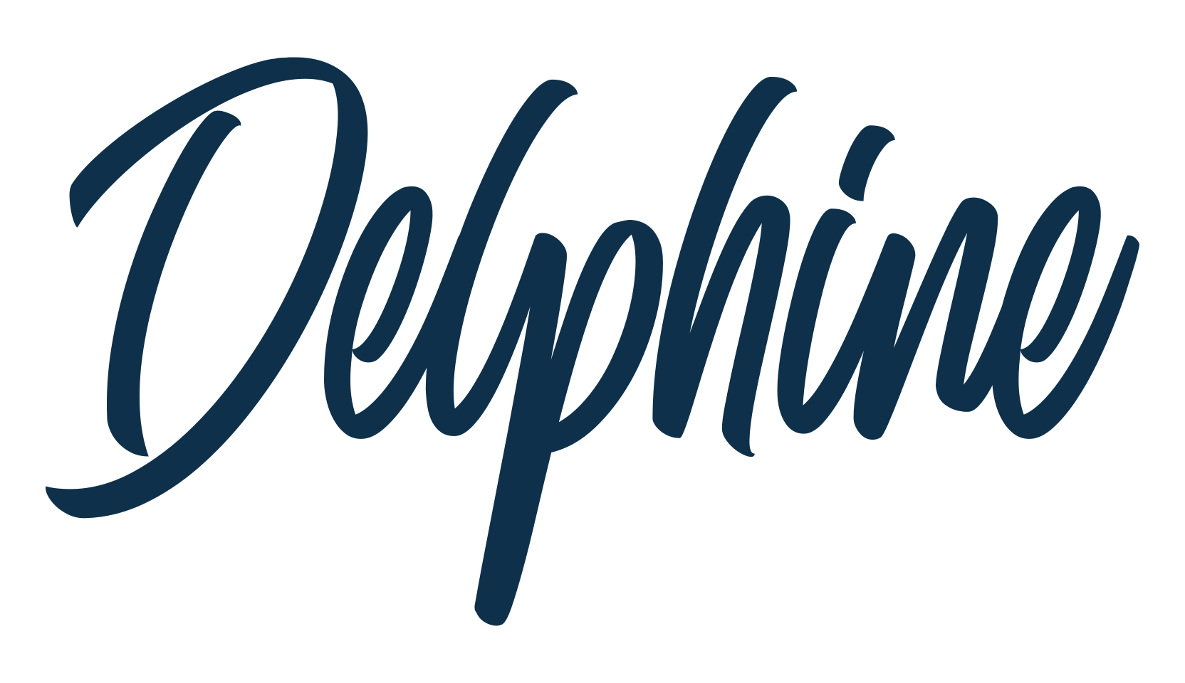 Delphine, script handwritten fancy decorative calligraphy font preview