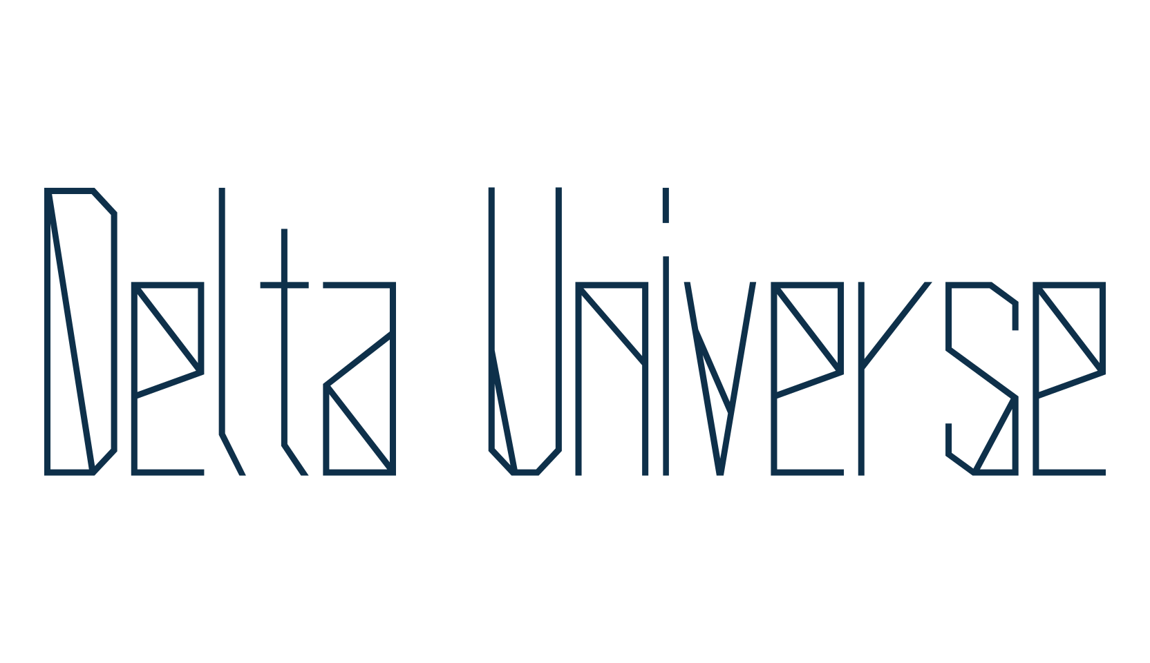 Delta Universe, techno square sci-fi font preview