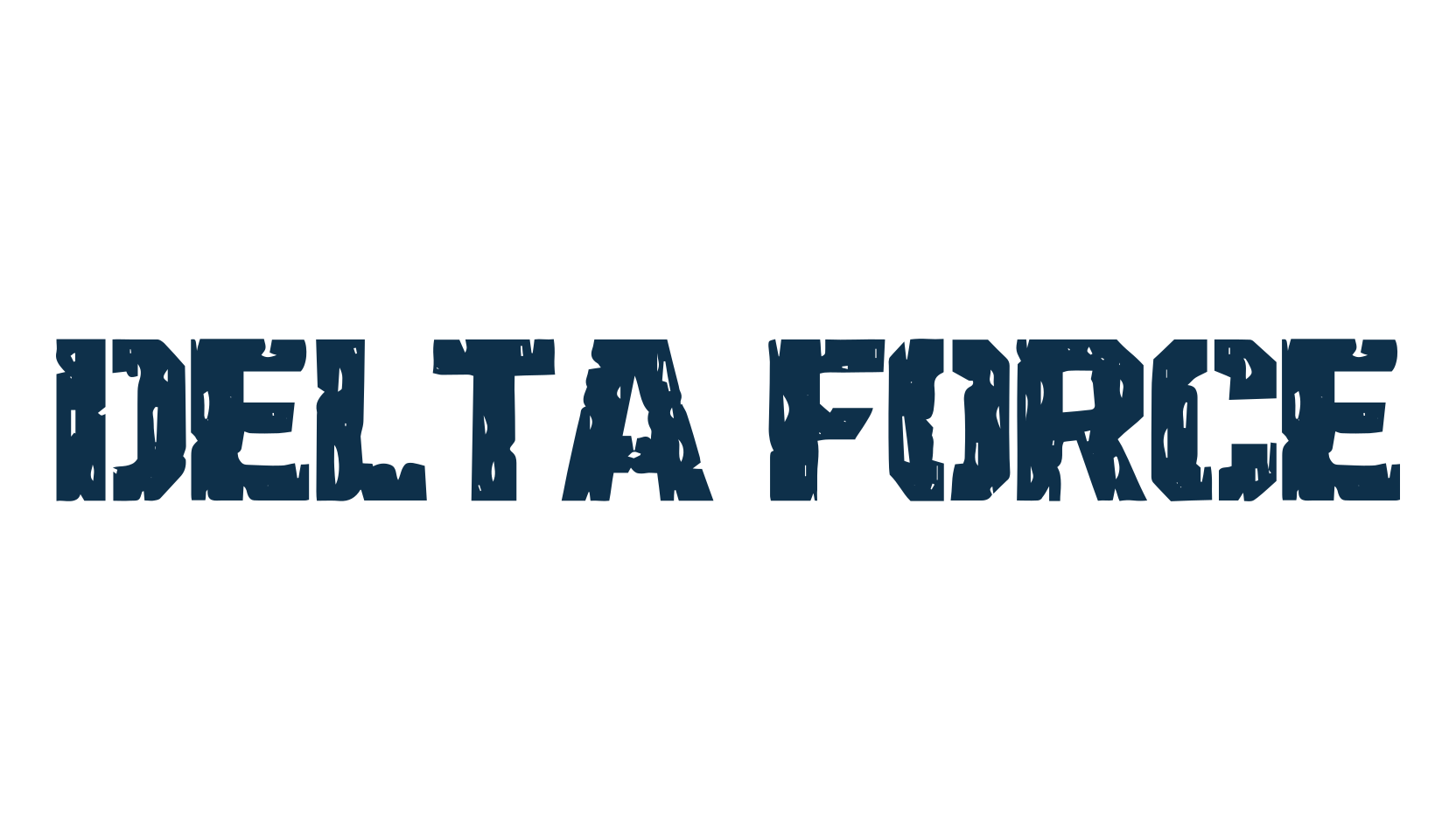 Delta Force, stencil, army font preview