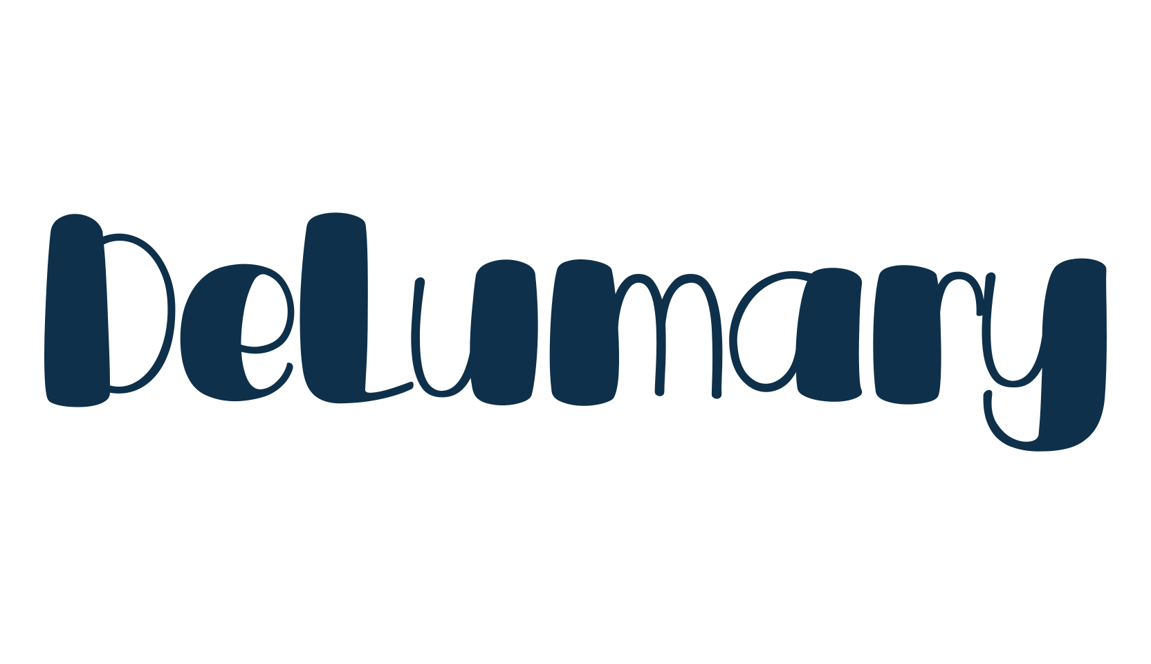DeLumary, cartoon font preview