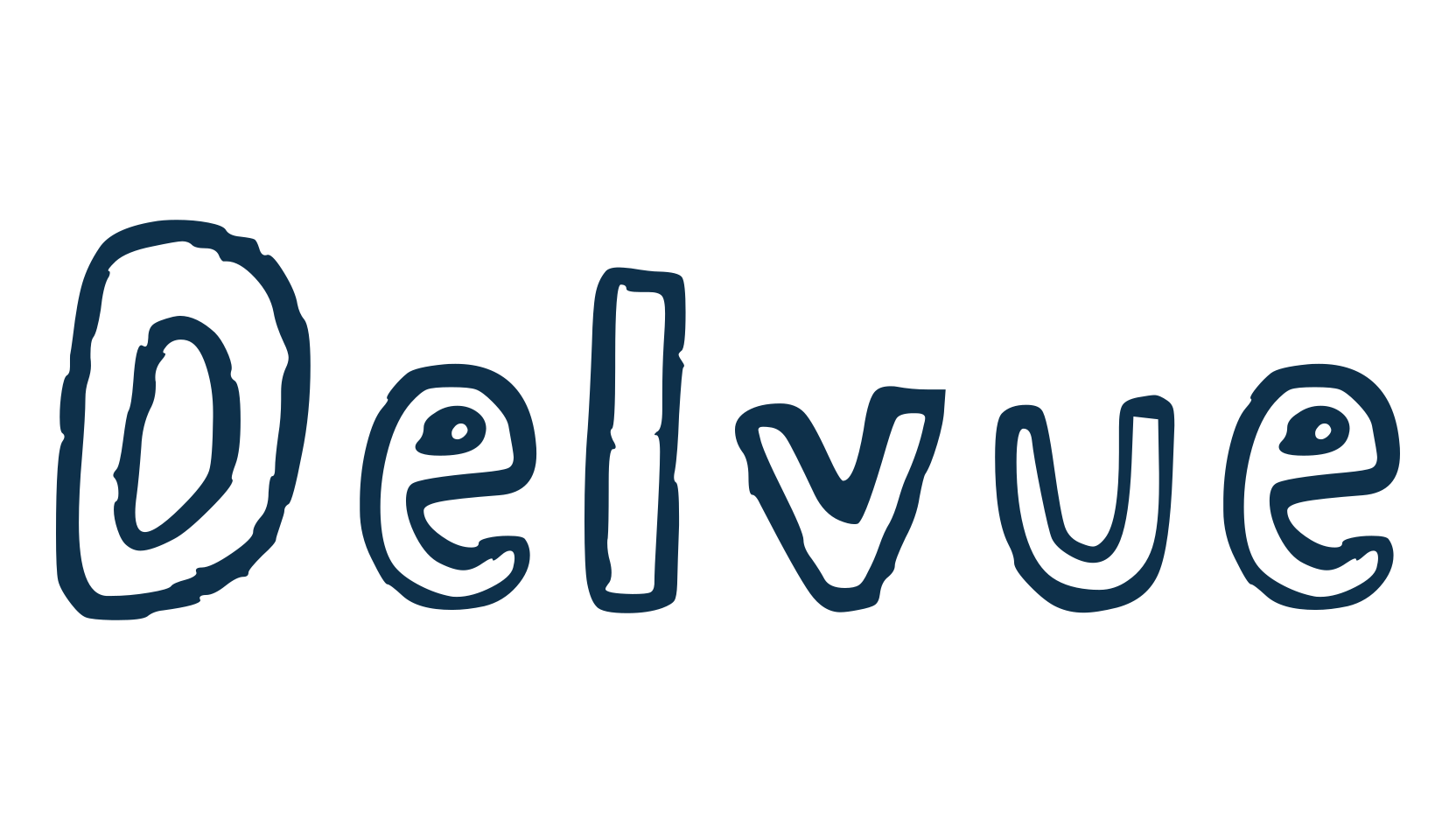 Delvue, fancy cartoon decorative font preview