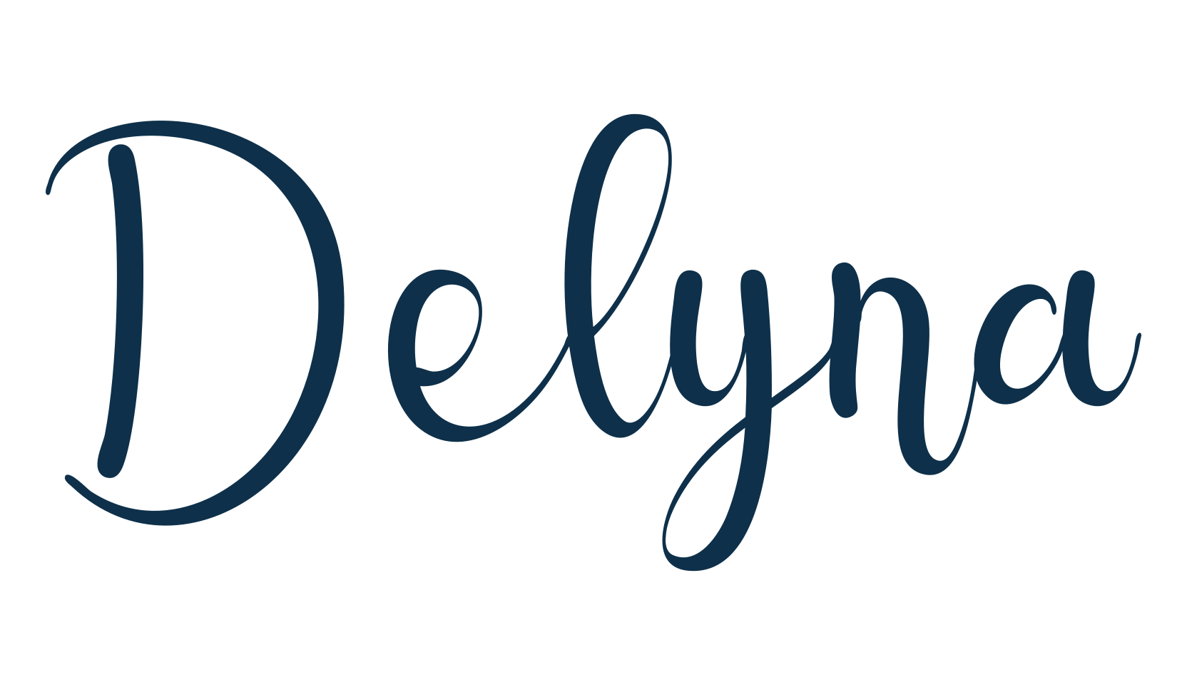 Delyna, script calligraphy fancy decorative font preview