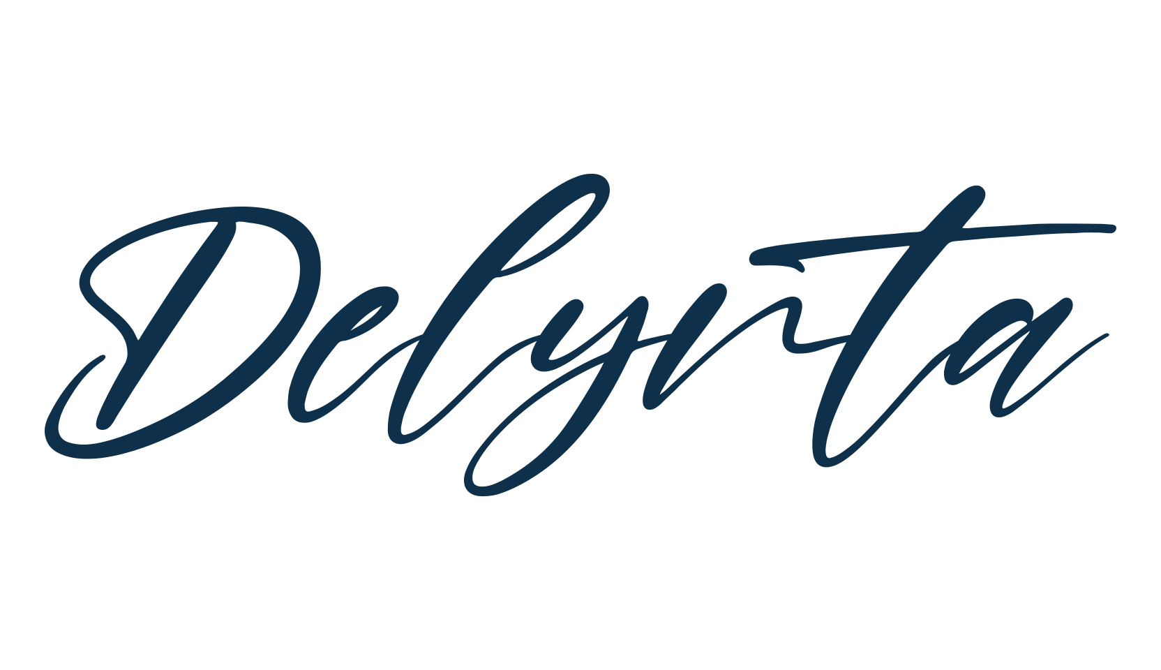 Delynta, script handwritten fancy decorative calligraphy font preview