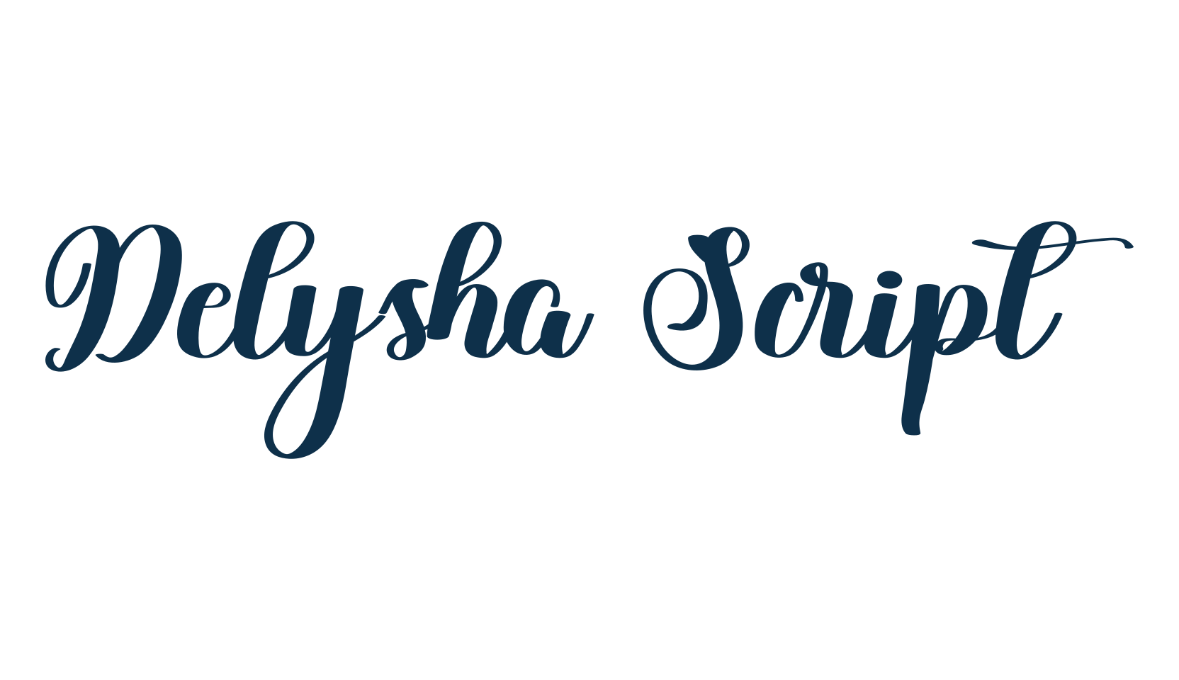 Delysha Script, display market font preview
