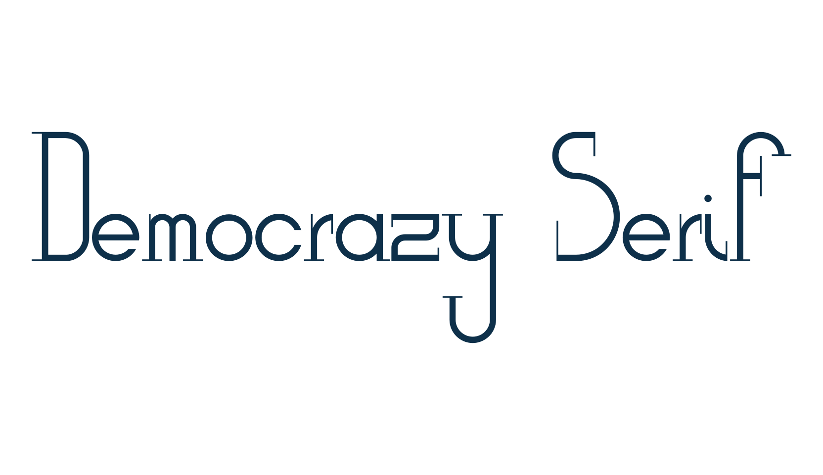 Democrazy Serif, various font preview
