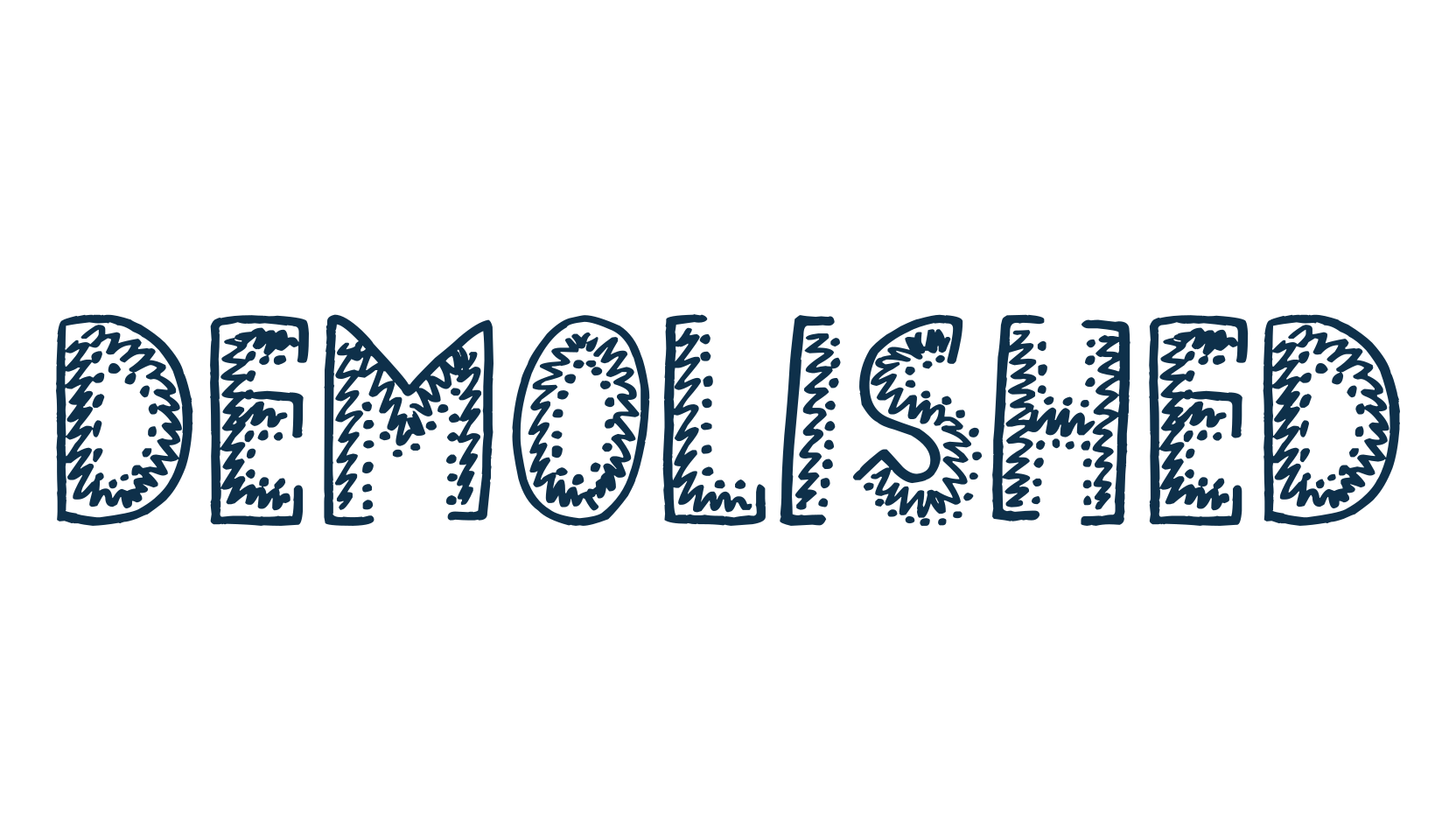 Demolished, fancy decorative font preview