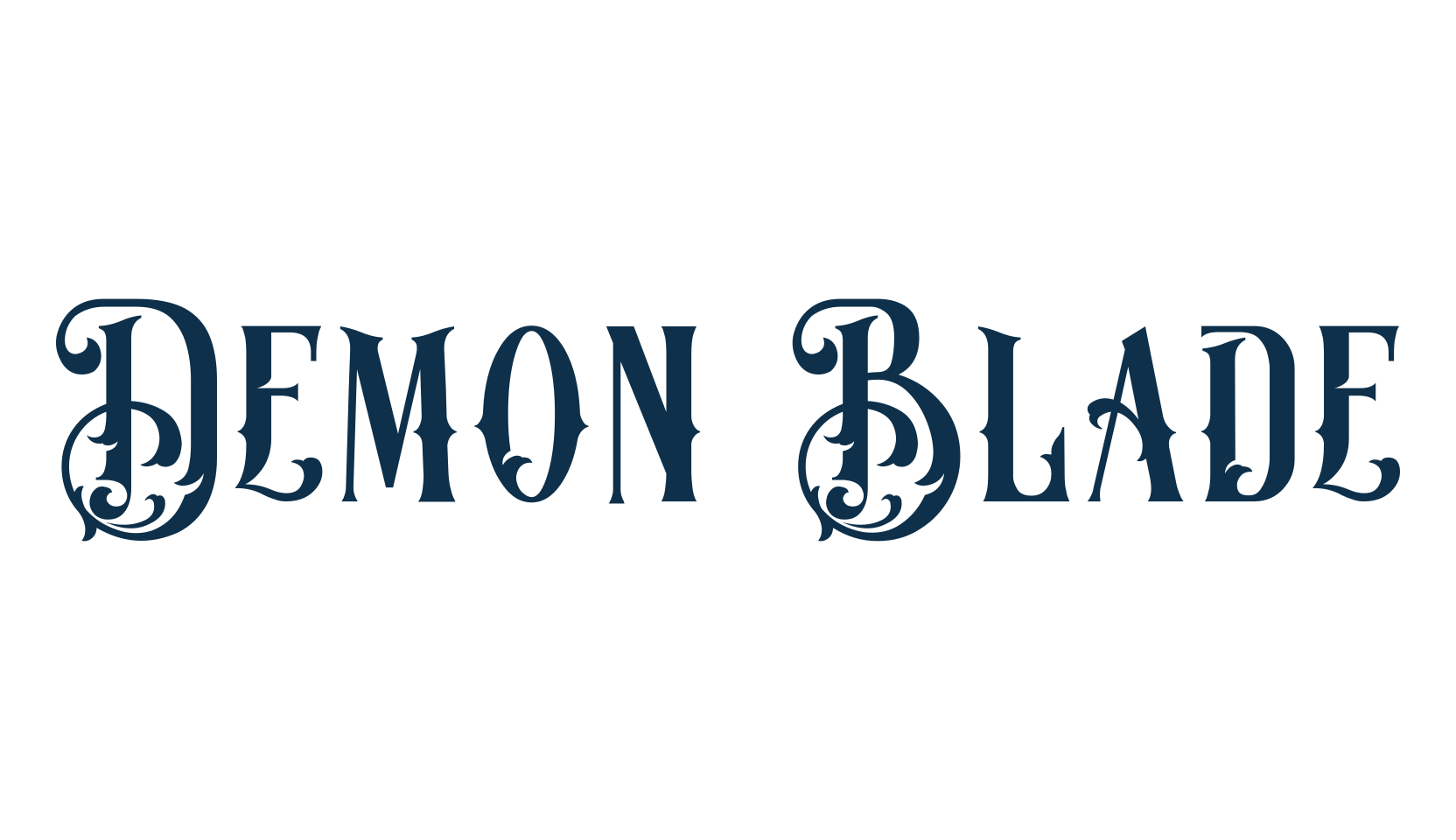 Demon Blade, retro font preview