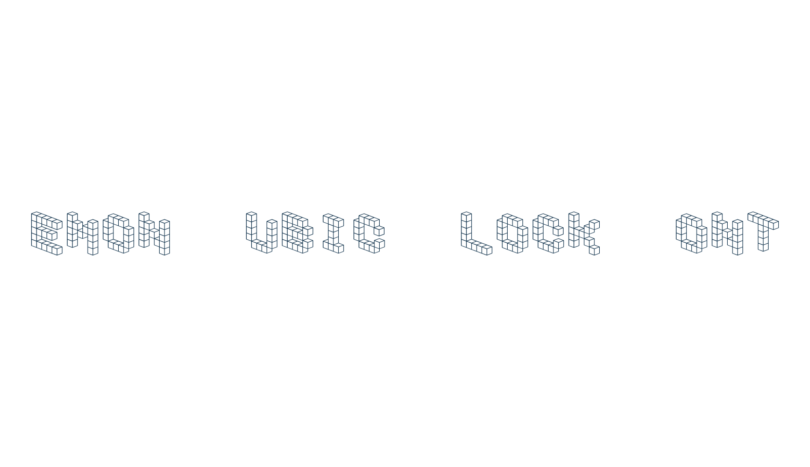 Demon Cubic Block Font, techno square sci-fi font preview