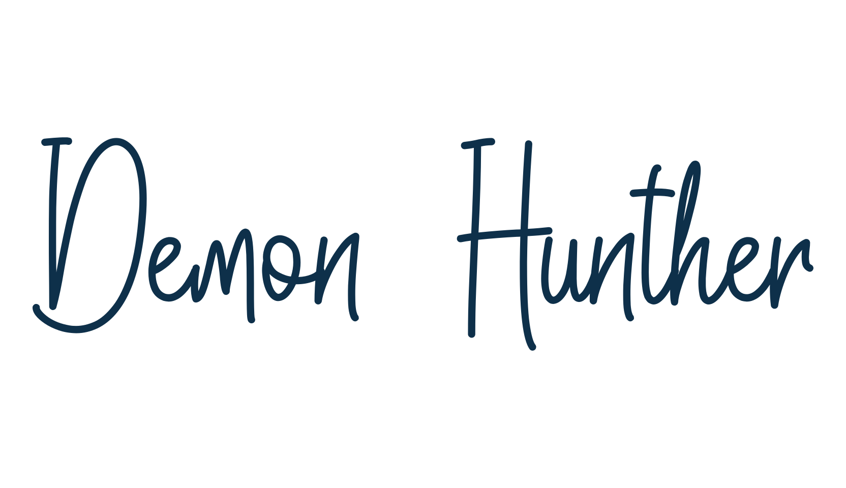 Demon Hunther, handwriting font preview