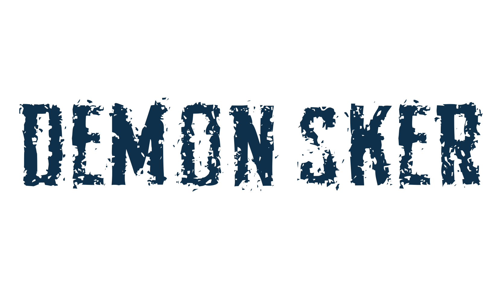Demon Sker, fancy eroded decorative font preview