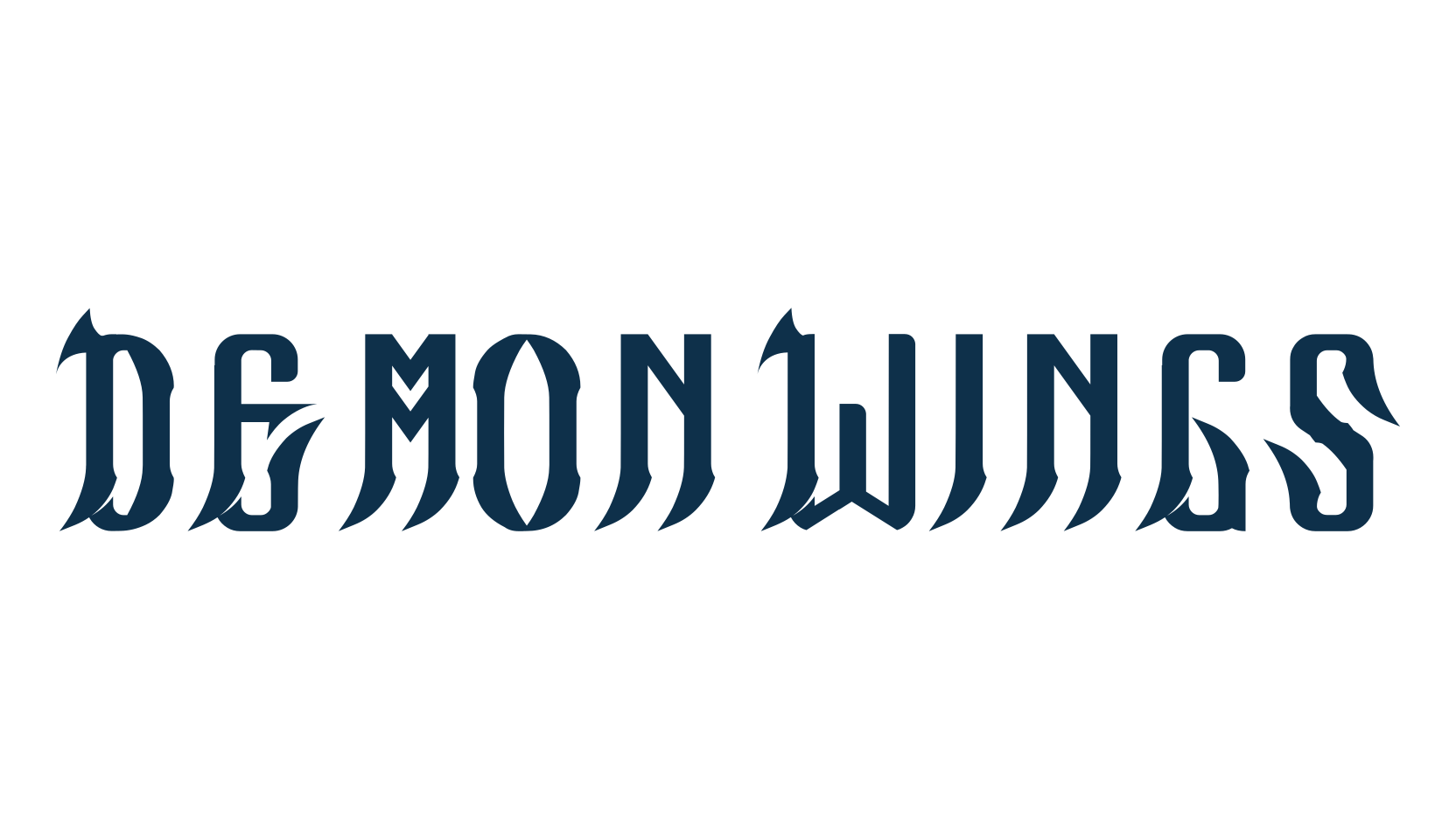 Demon Wings, modern font preview