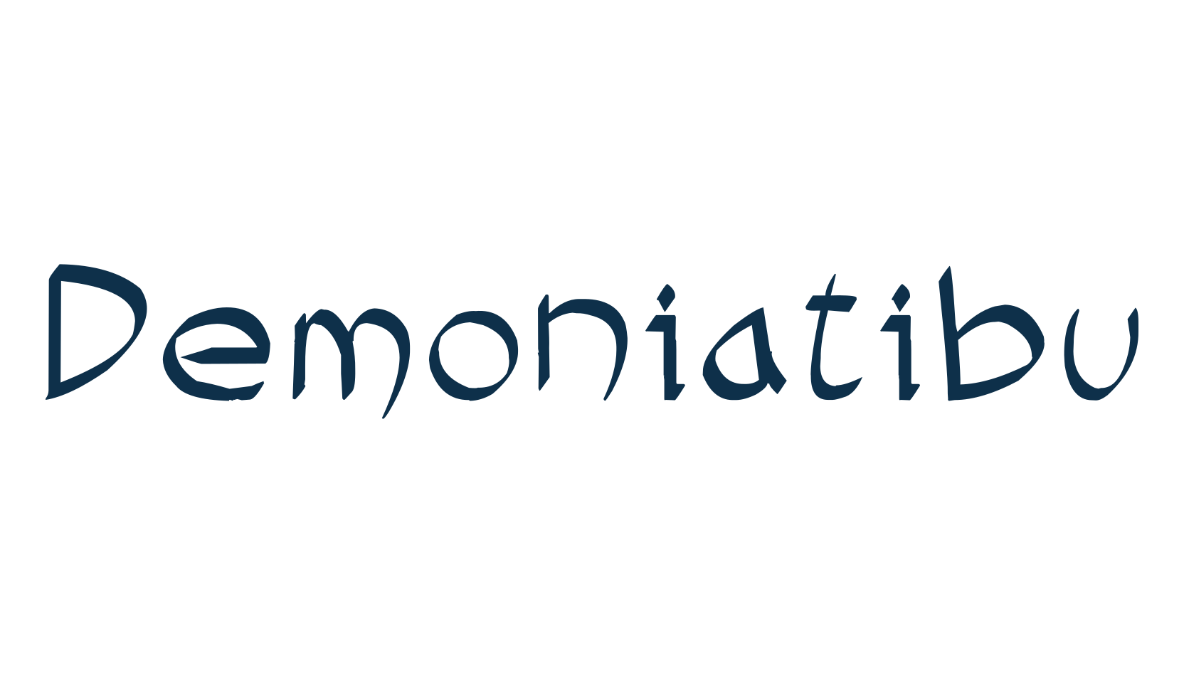 Demoniatibu, fancy decorative font preview