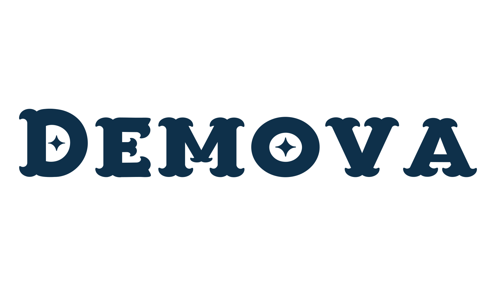 Demova, fancy retro decorative font preview