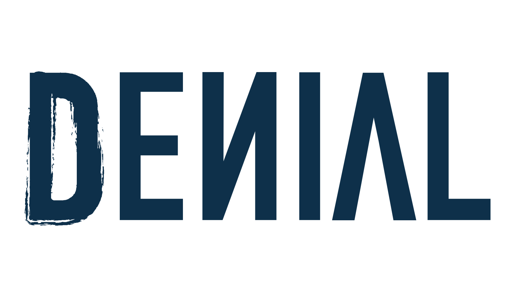 Denial, fancy eroded decorative font preview