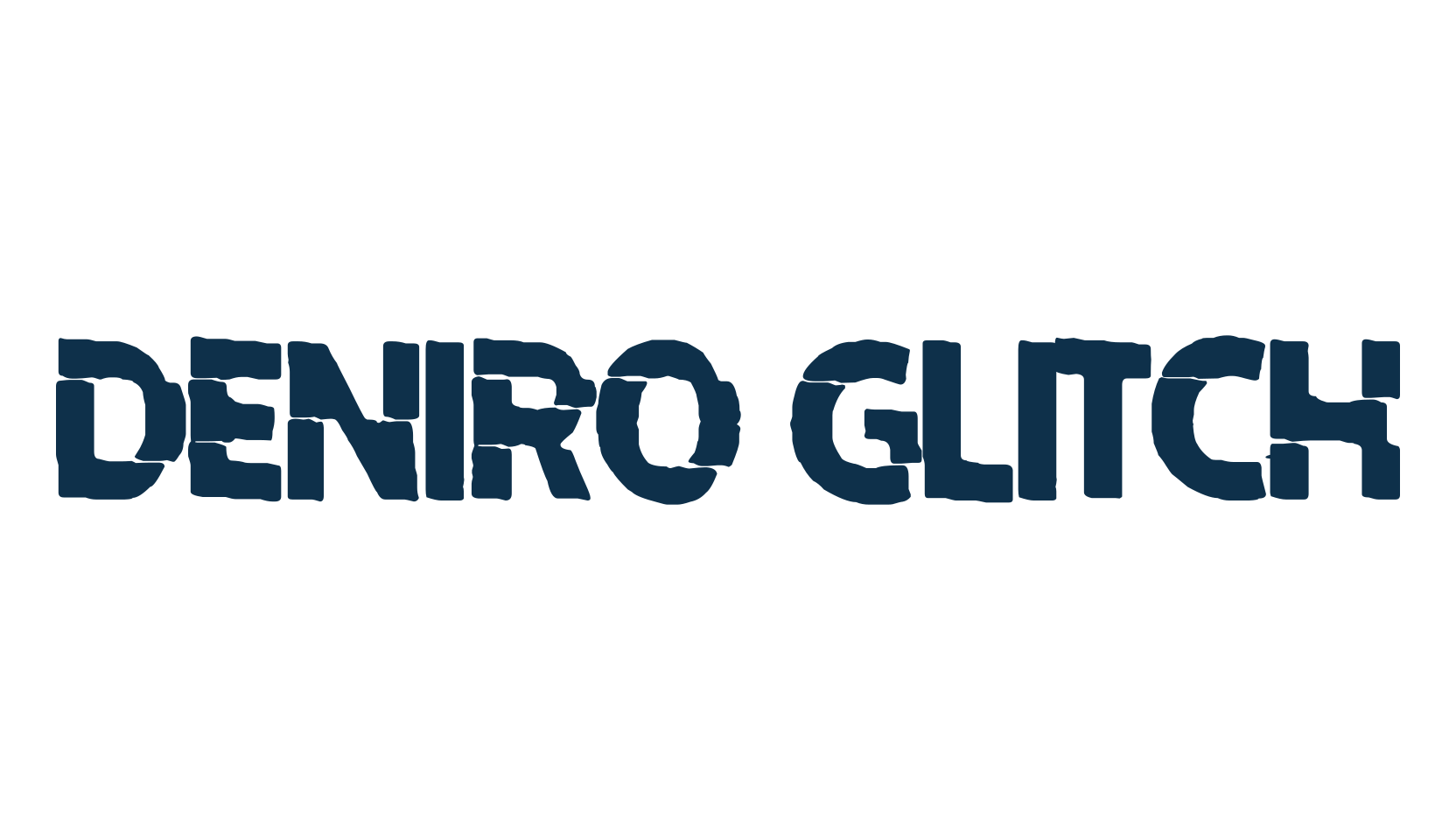 Deniro Glitch, fancy distorted decorative font preview