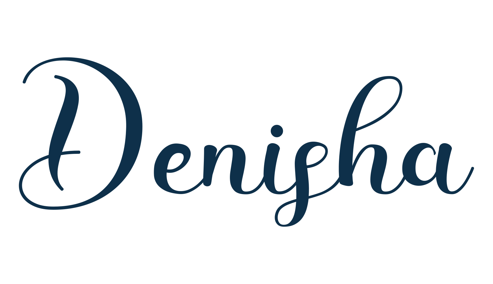 Denisha, calligraphy font preview
