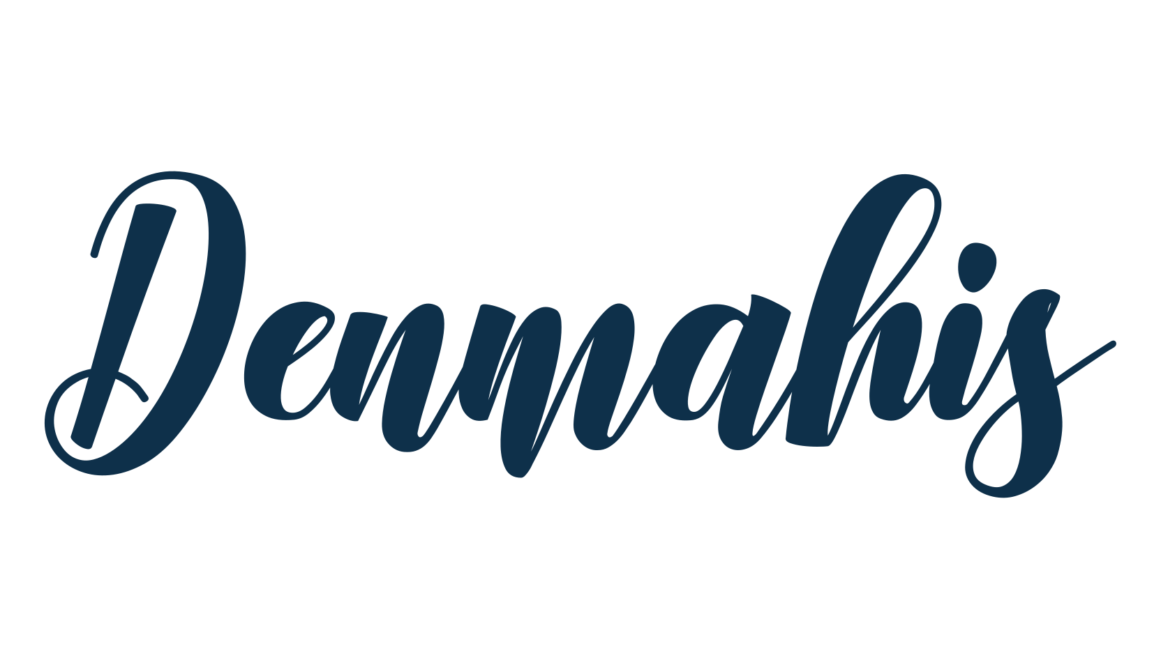 Denmahis, script calligraphy fancy decorative font preview