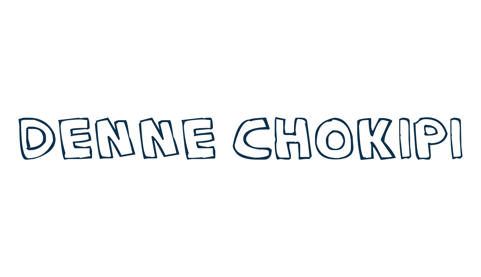 Denne Chokipi, fancy cartoon decorative font preview