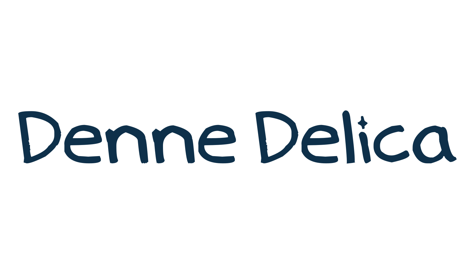 Denne Delica, script handwritten fancy decorative calligraphy font preview
