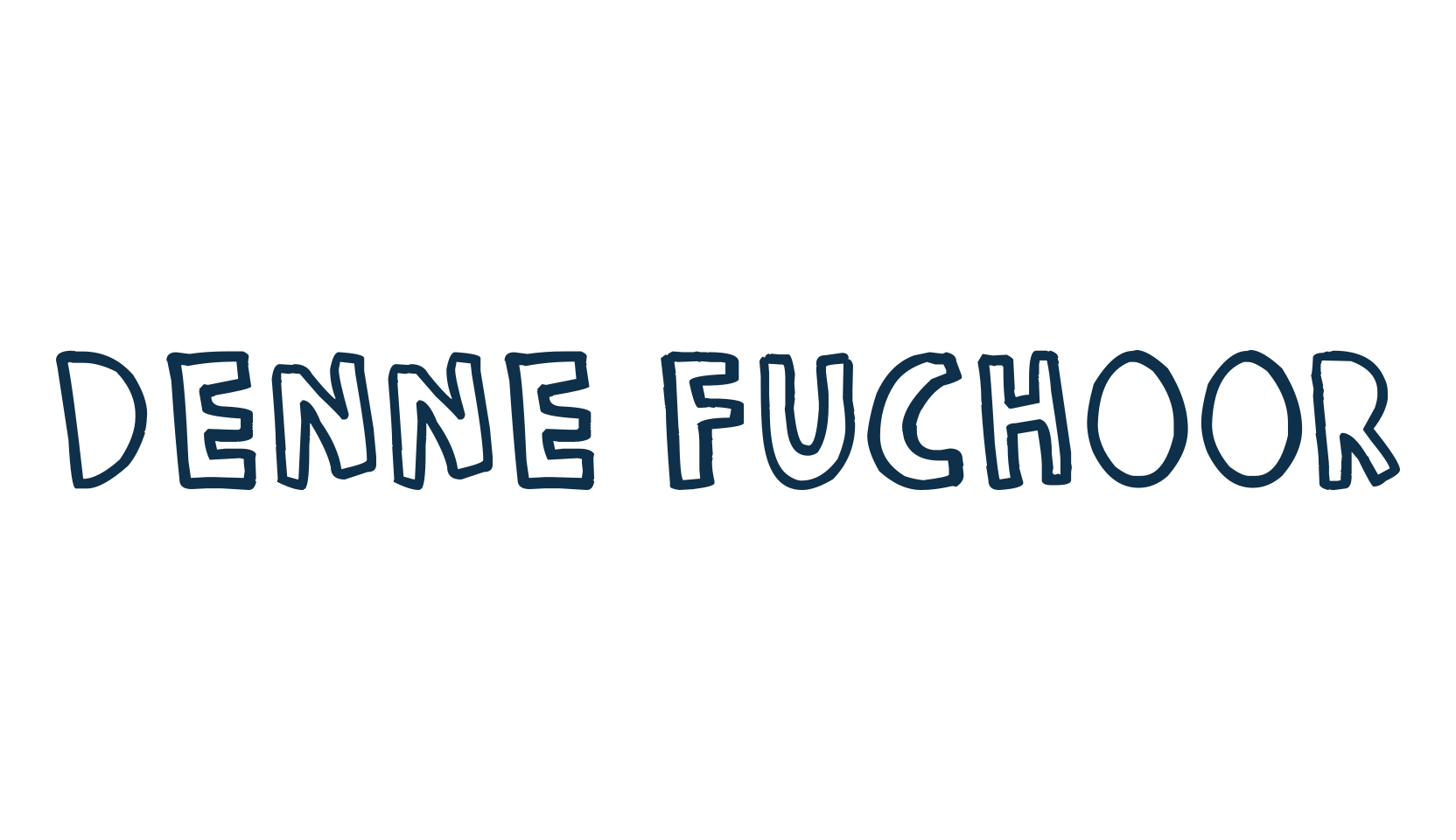 Denne Fuchoor, fancy cartoon decorative font preview