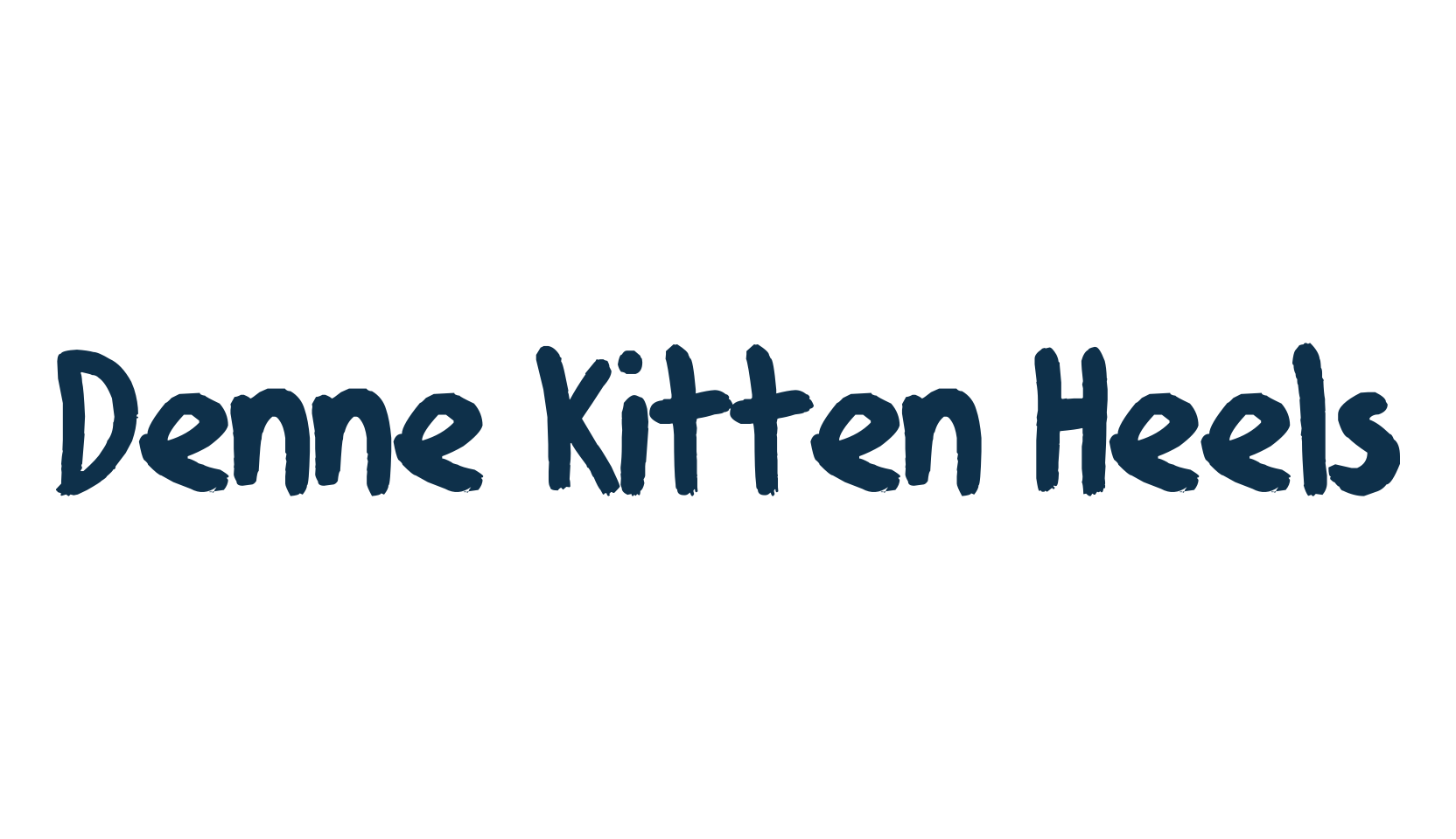 Denne Kitten Heels, script handwritten fancy decorative calligraphy font preview