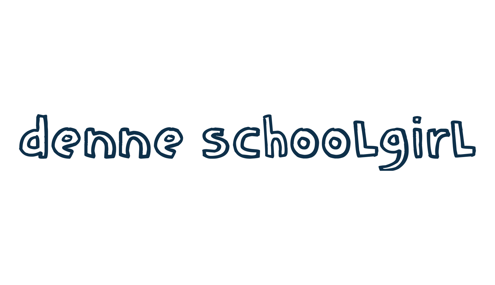 Denne schooLgirL, fancy cartoon decorative font preview