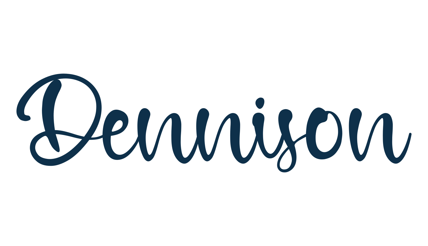 Dennison, various font preview