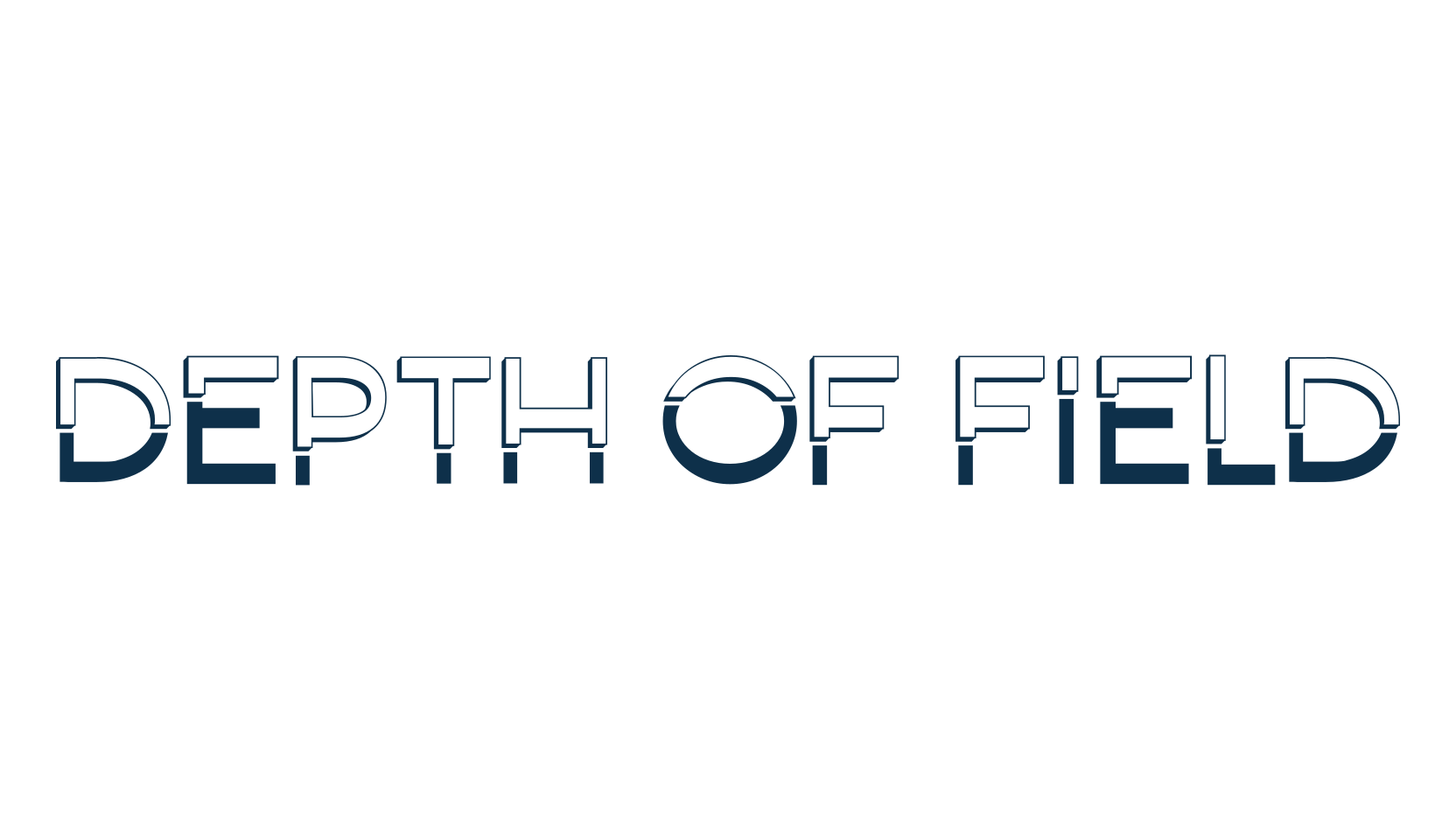 Depth Of Field, fancy various decorative font preview
