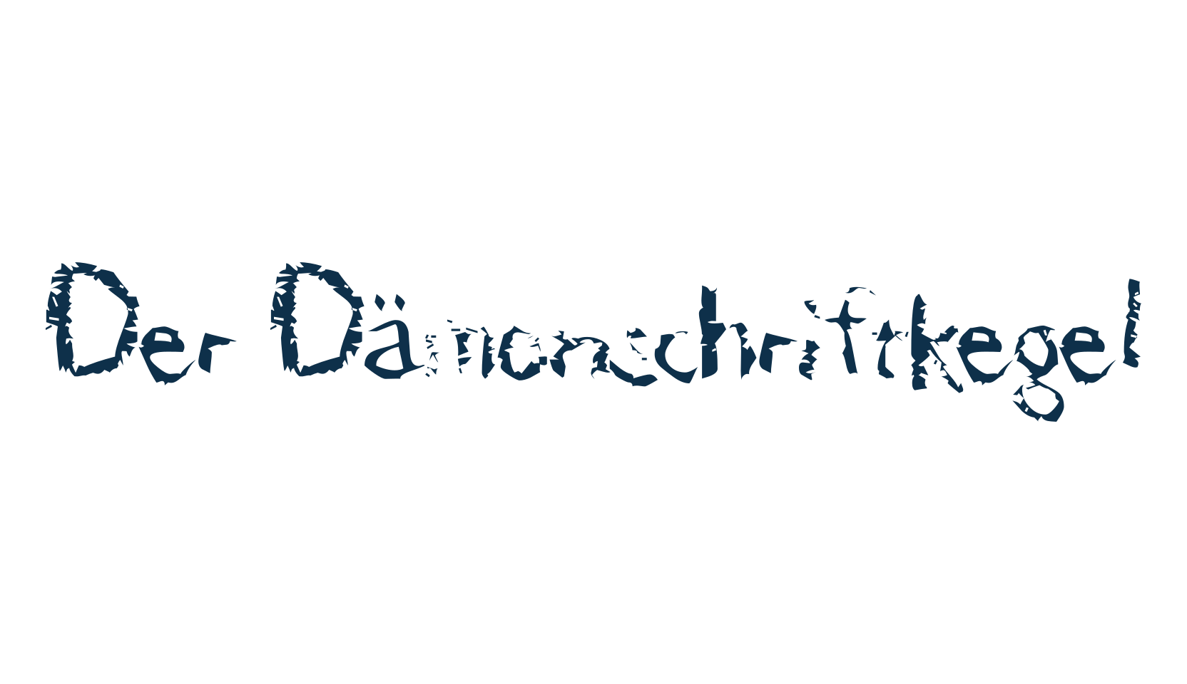 Der Dämonschriftkegel, trash font preview