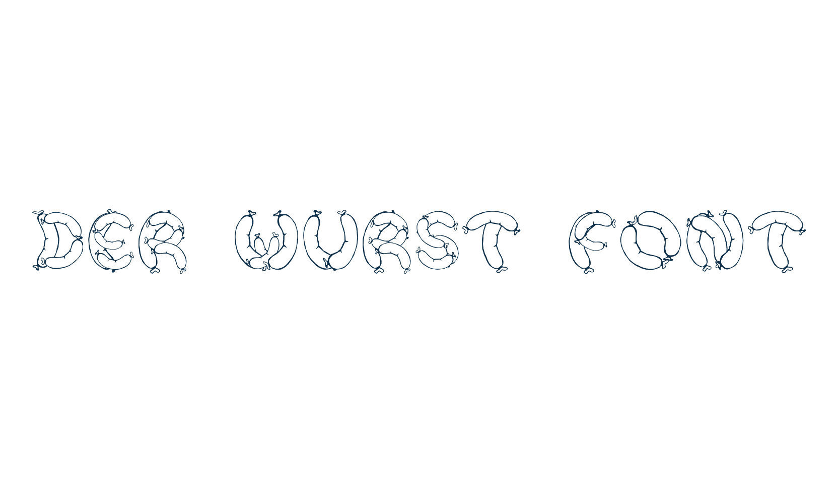 Der Wurst Font, decorative font preview