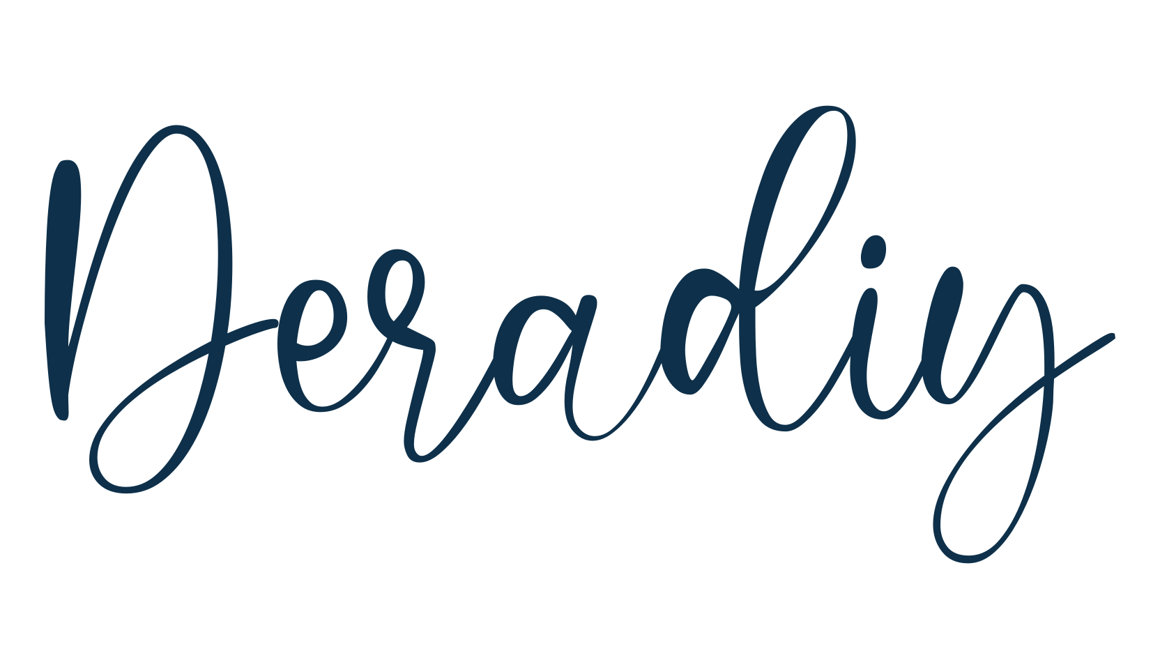 Deradiy, calligraphy font preview