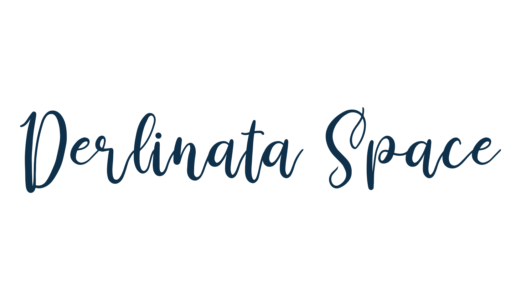 Derlinata Space, script calligraphy fancy decorative font preview