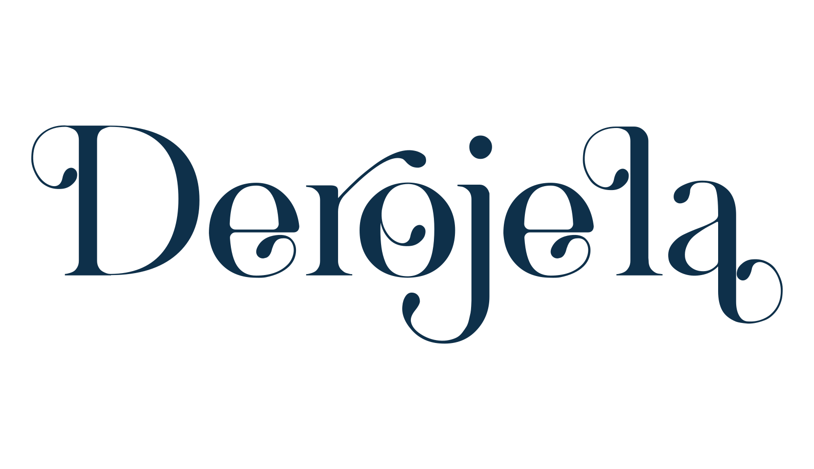 Derojela, fancy retro decorative font preview