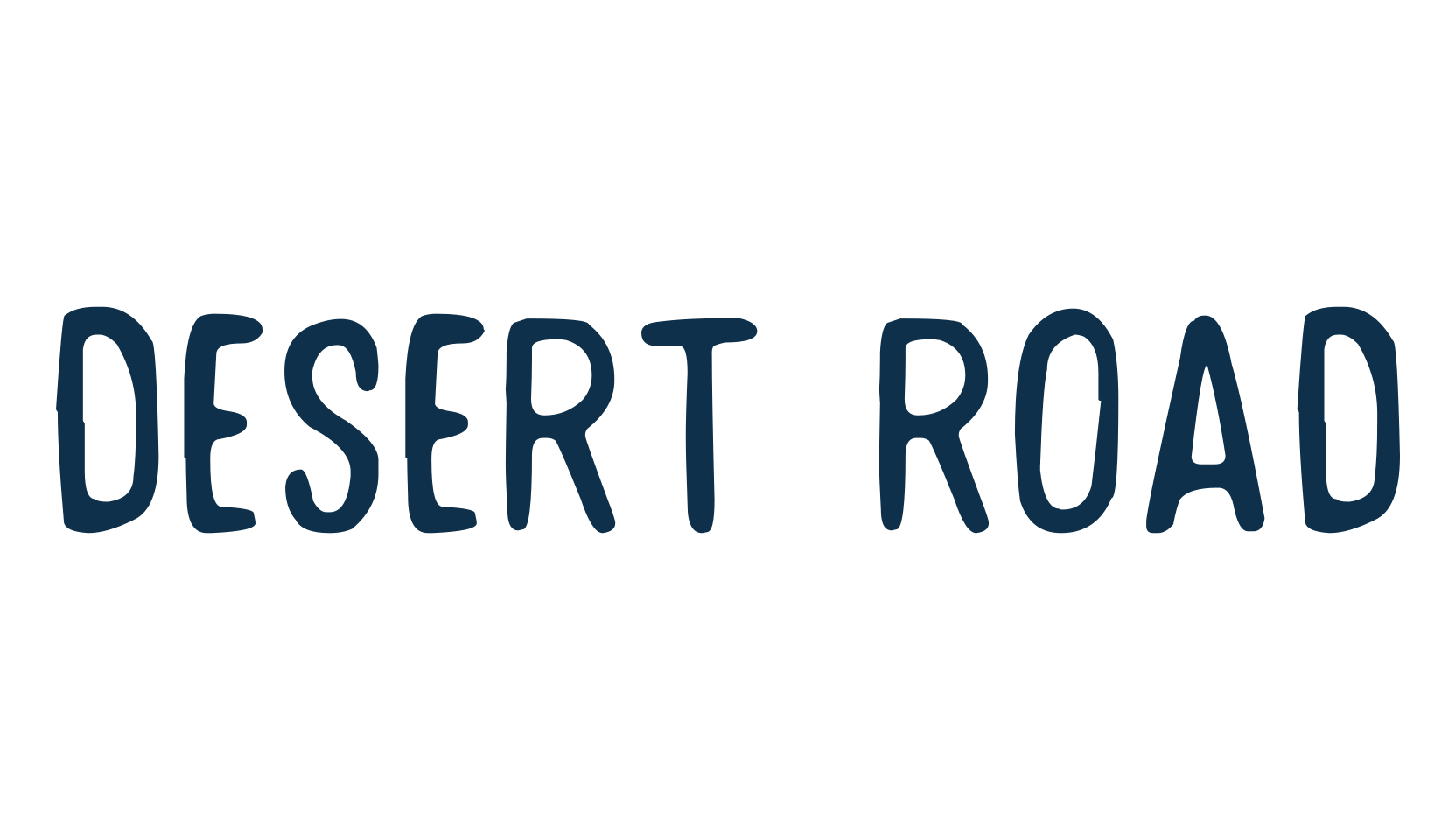 Desert Road, handwriting font preview