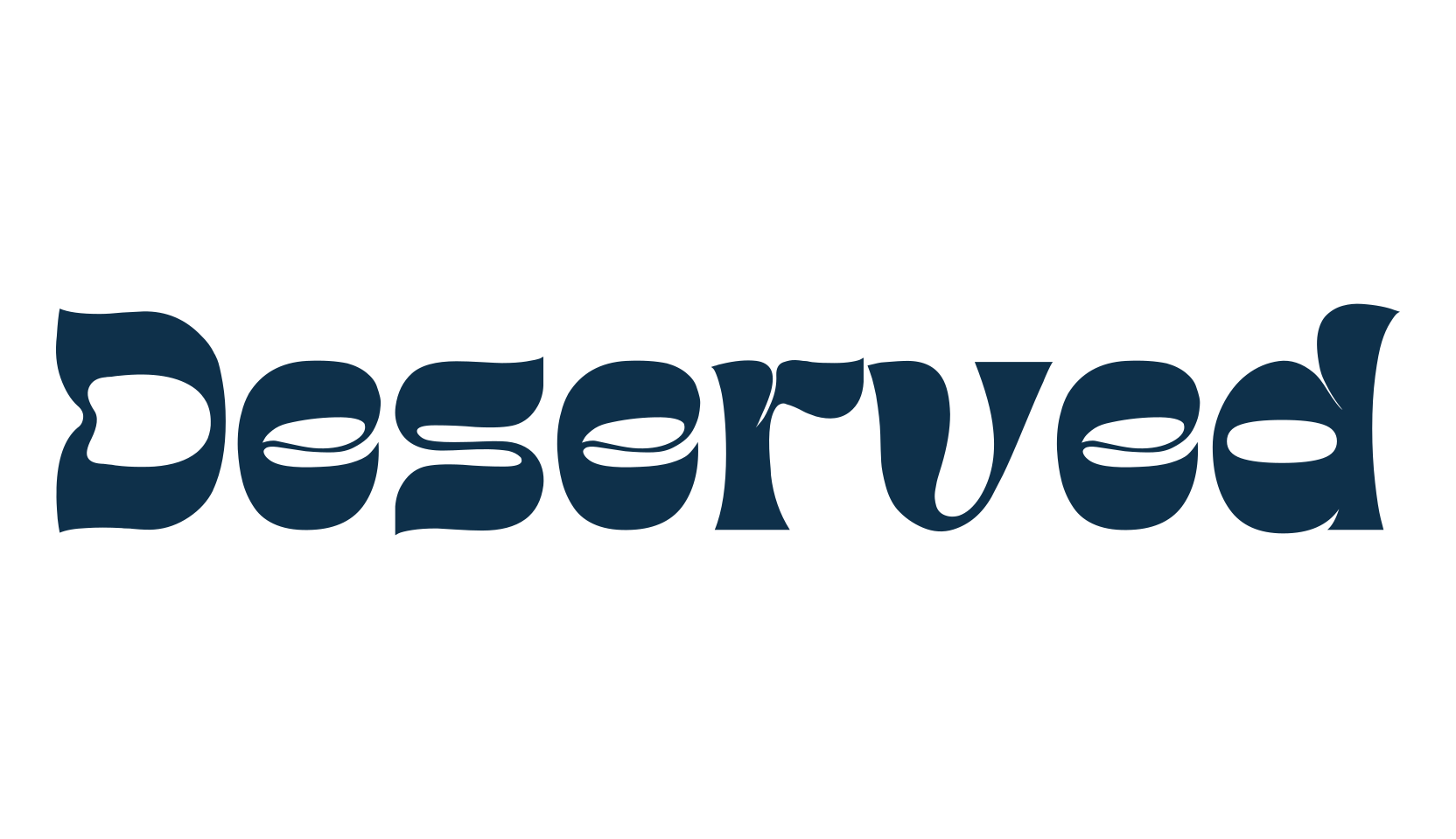 Deserved, fancy groovy decorative font preview