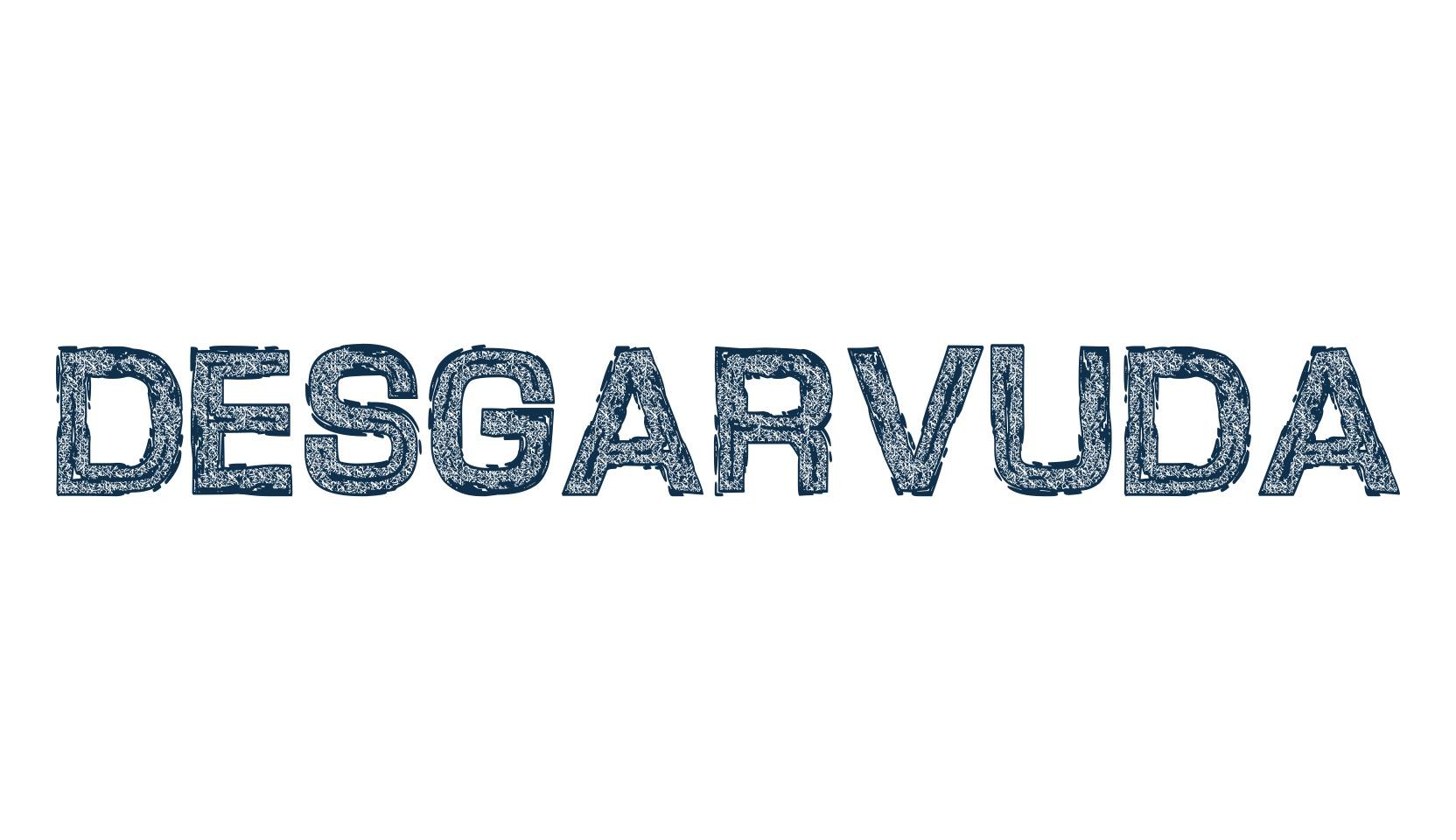 Desgarvuda, eroded font preview