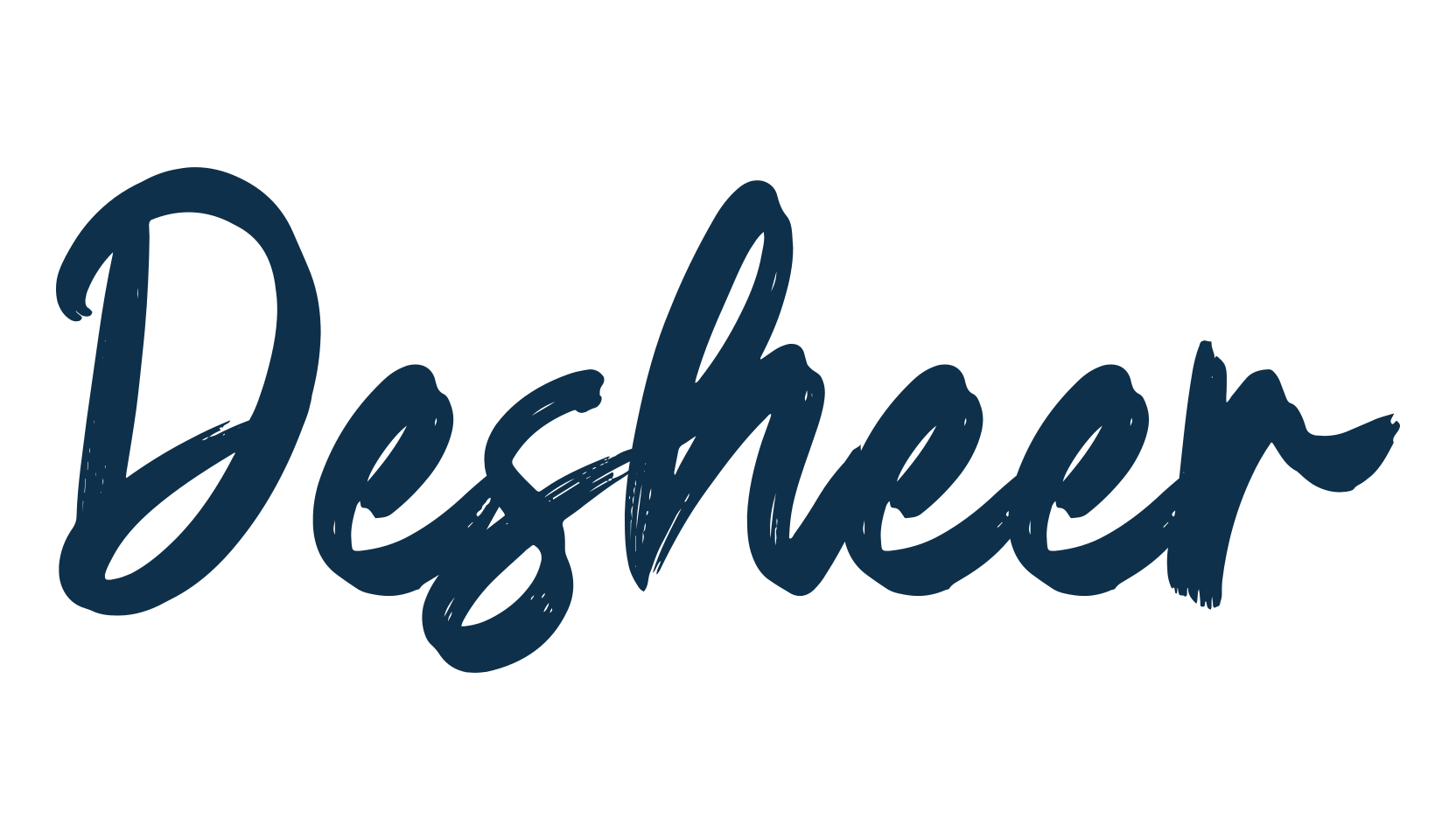Desheer, script brush fancy decorative calligraphy font preview