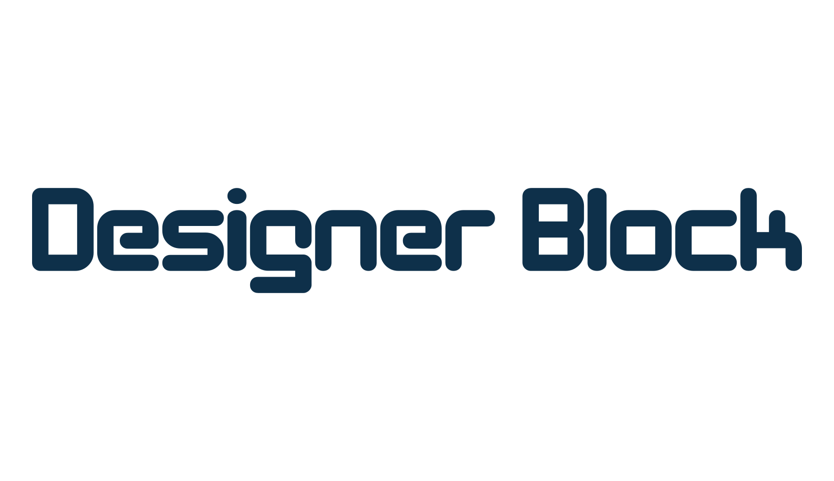 Designer Block, techno sci-fi font preview