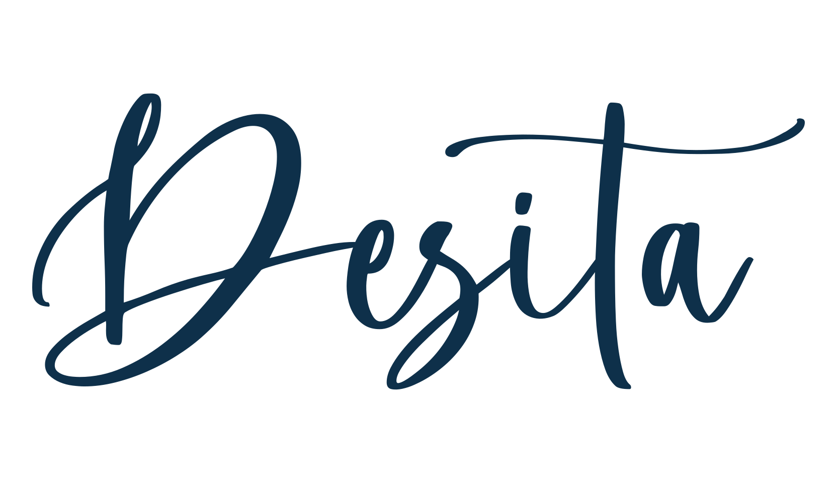 Desita, script calligraphy fancy decorative font preview