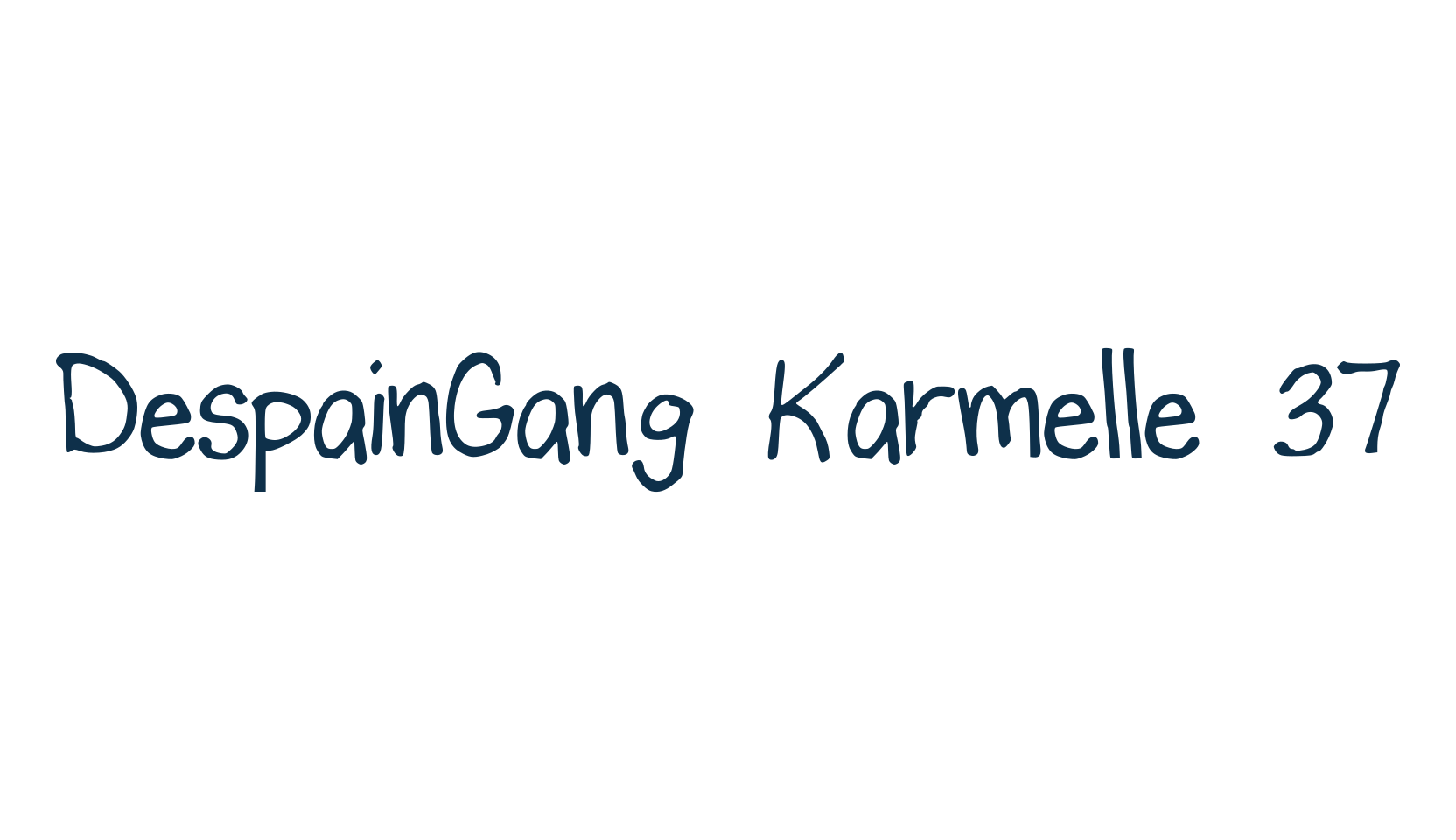 DespainGang Karmelle 37, handwriting font preview